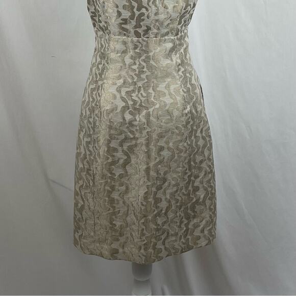 Anthropologie Etcetera Metallic Gold FairyCore Glam Dress NWT Size 6 - Picture 7 of 12